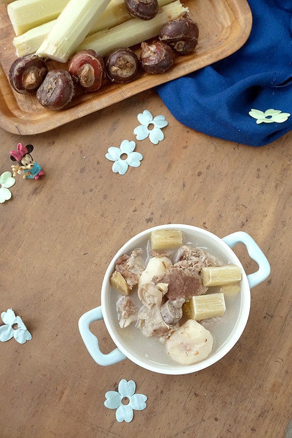 Lotus Root, Sugarcane, Lamb, and Pork Rib Soup