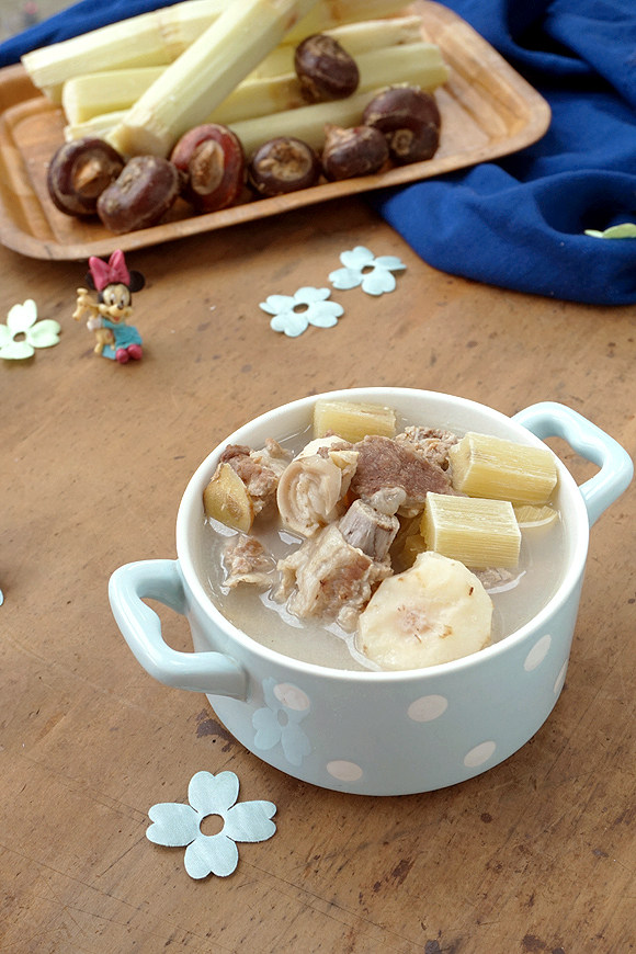 Lotus Root, Sugarcane, Lamb, and Pork Rib Soup