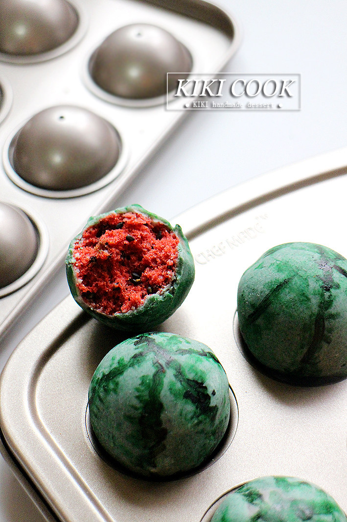 Five-Color Watermelon Cake Balls