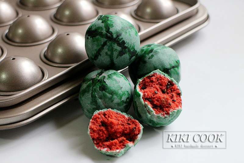 Five-Color Watermelon Cake Balls