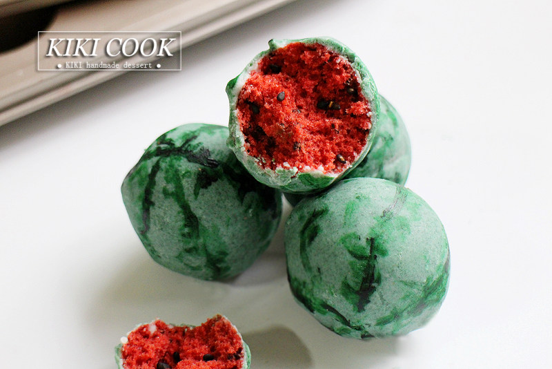 Five-Color Watermelon Cake Balls