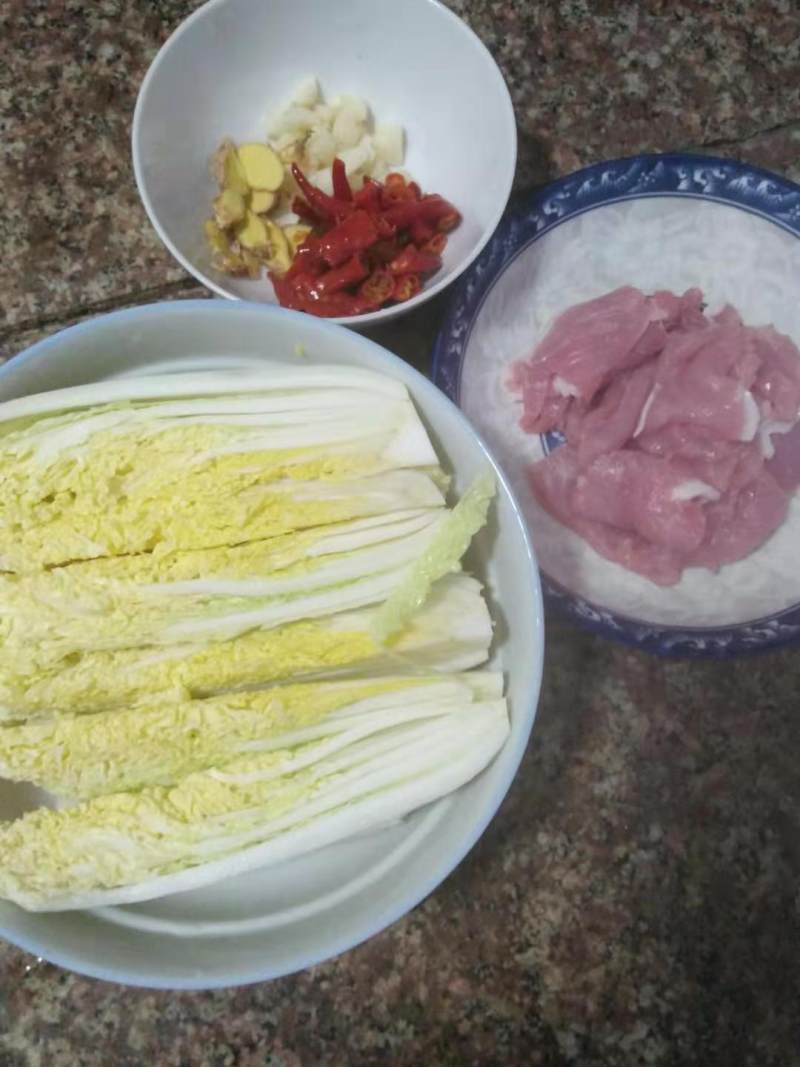 Steps for Cooking Spicy Boiled Pork Slices with Baby Bok Choy