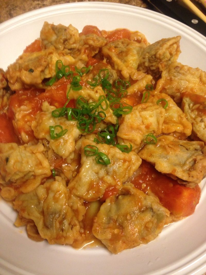 Tomato Braised Eggplant with Minced Meat