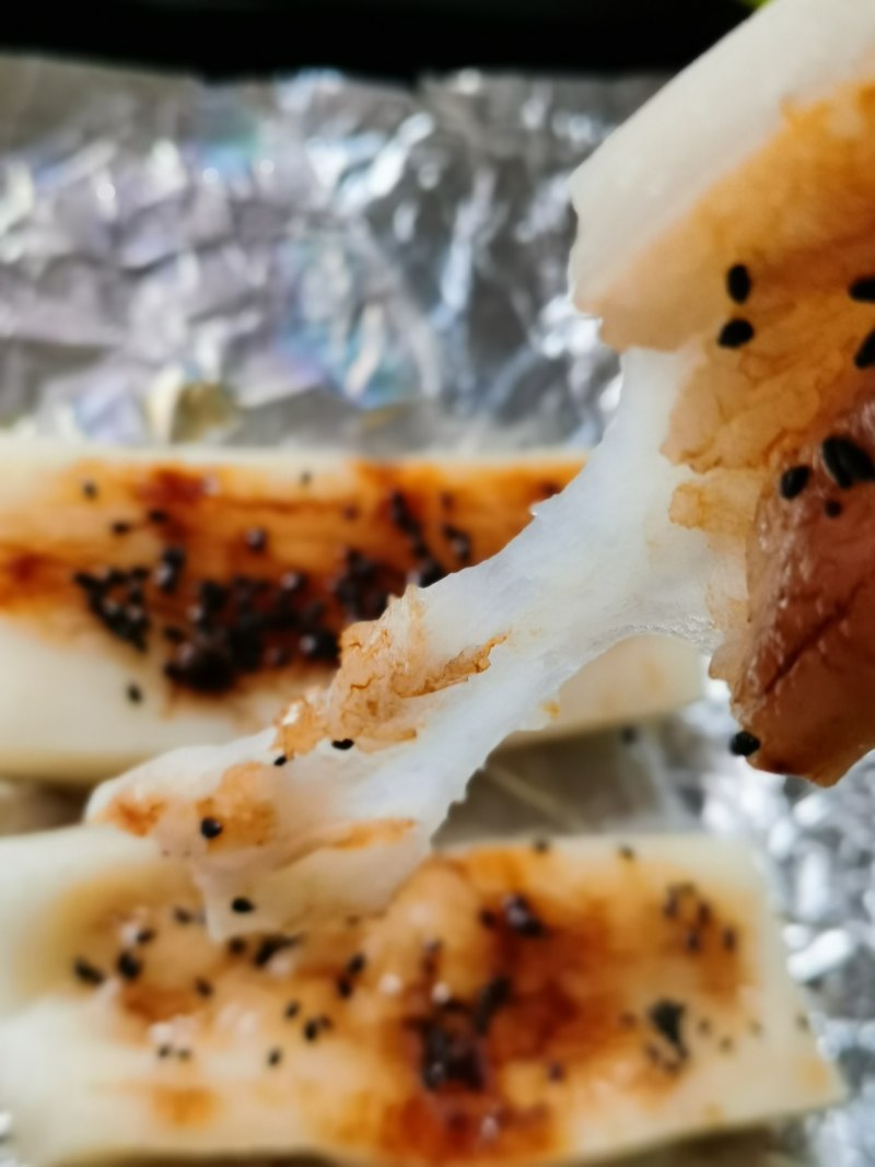 Steps for making Grilled Rice Cake