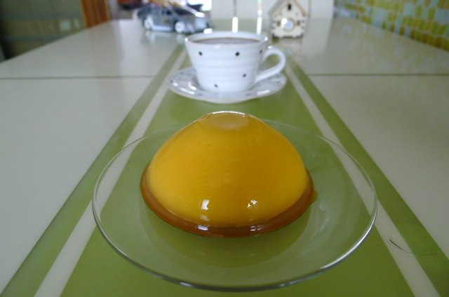 Steps for Making Coffee Mango Pudding