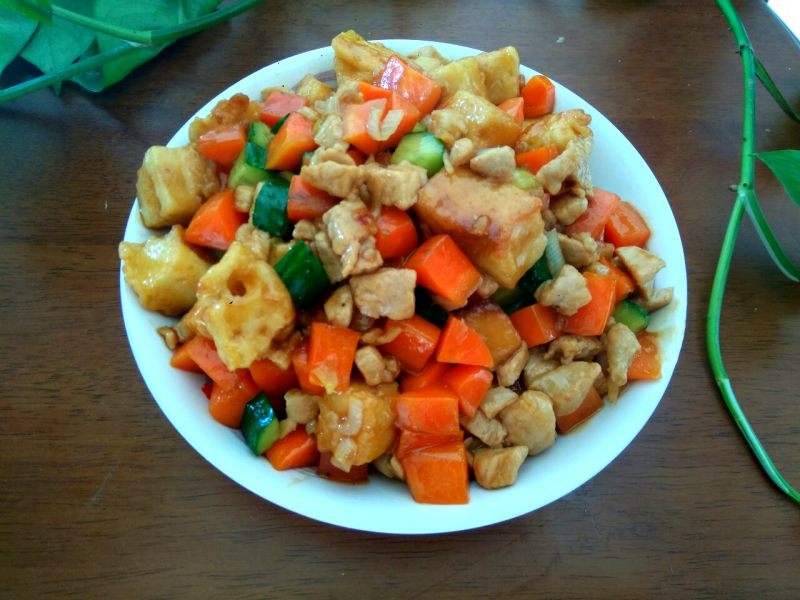 Stir-Fried Bread Cubes