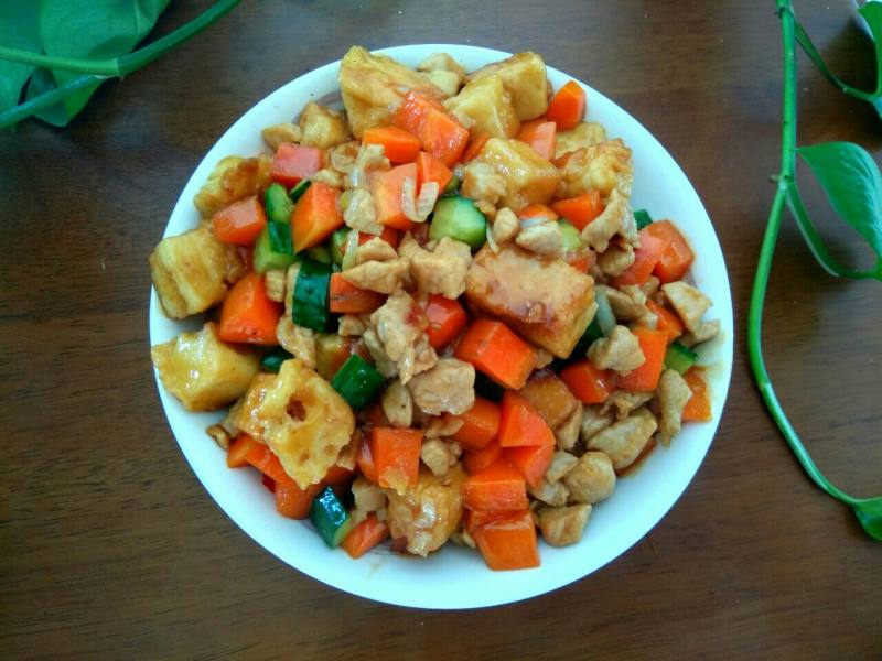 Stir-Fried Bread Cubes Cooking Steps