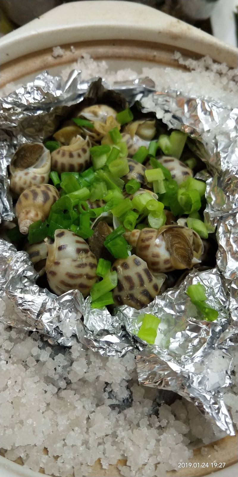 Steps to Cook Salt-Baked Conch