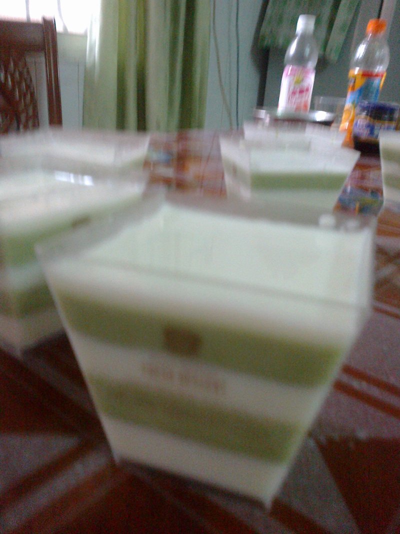 Steps to Make Vanilla Matcha Pudding