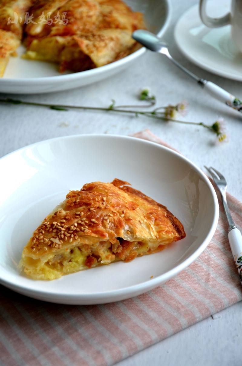 Durian Cheese Chicken Cutlet Pie