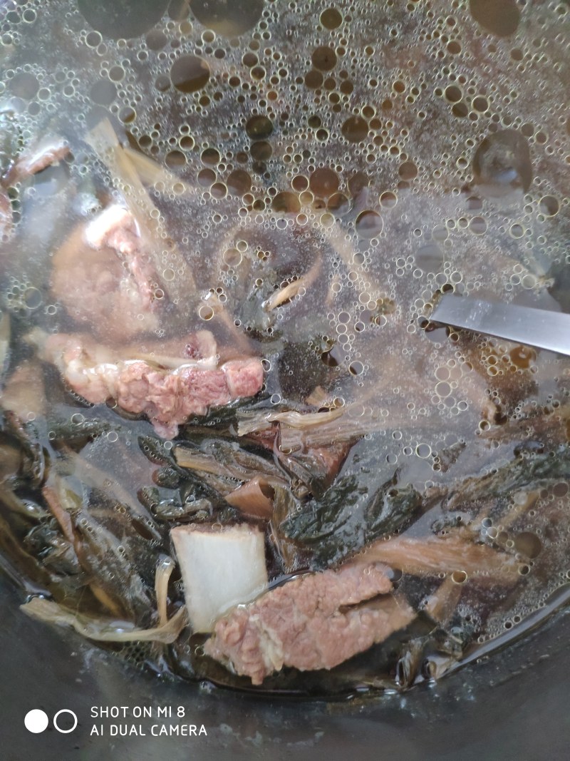 Braised Pork Ribs with Dried Chinese Cabbage Soup