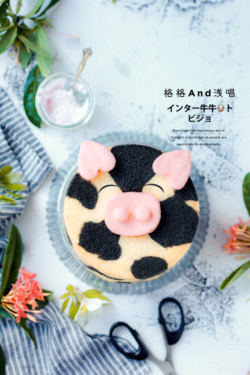 Bamboo Charcoal Cow Cow Cake