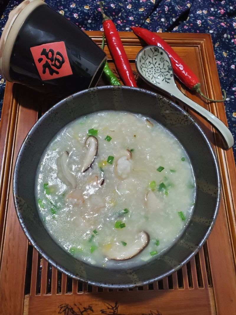 Shrimp and Mushroom Congee