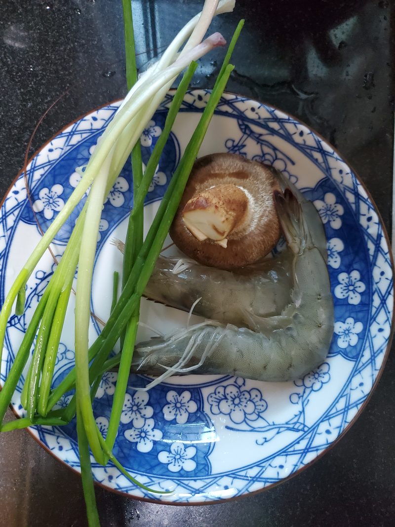 Steps for Making Shrimp and Mushroom Congee