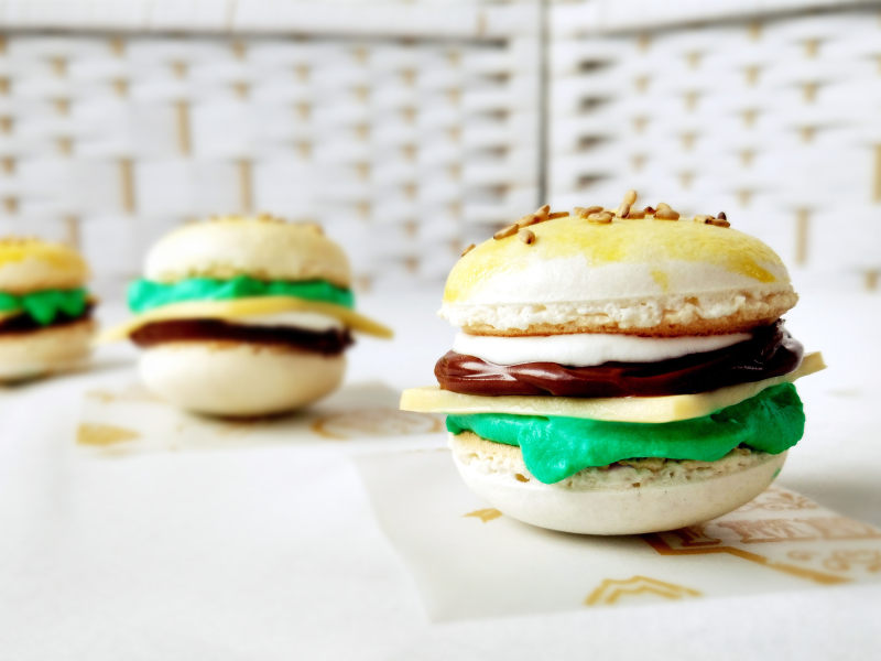 Simulation Hamburger Macaron