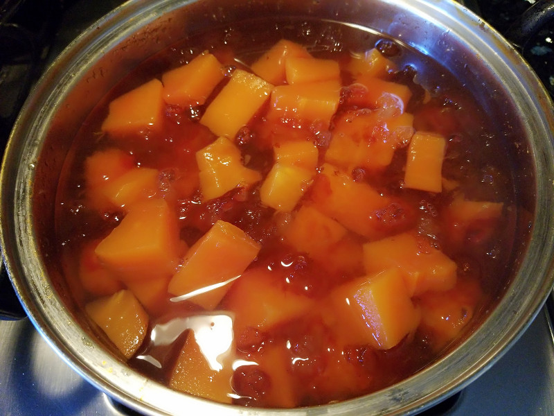 Steps for making Papaya Mango Peach Gum Dessert