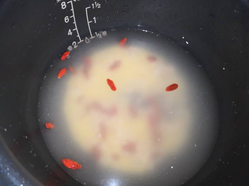 Steps for Making Xiaomi Lily Oatmeal with Goji Berries Porridge