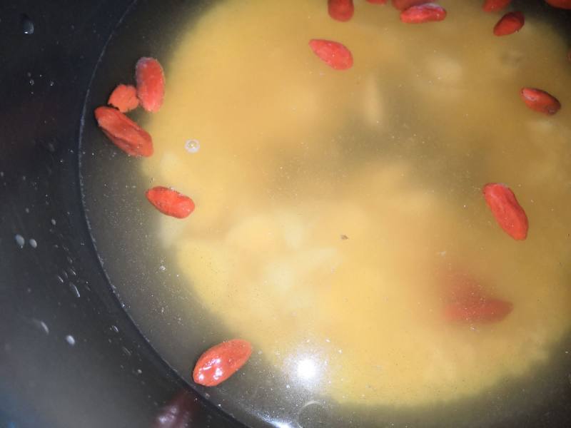 Steps for Making Xiaomi Lily Oatmeal with Goji Berries Porridge