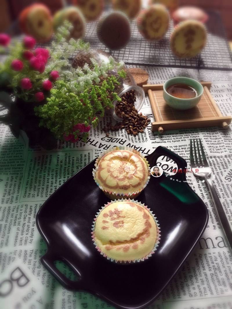 Chiffon Flower Cupcake Cake