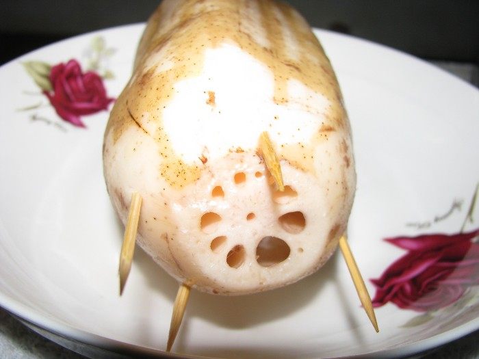 Steps for Grilled Sticky Rice Lotus Root