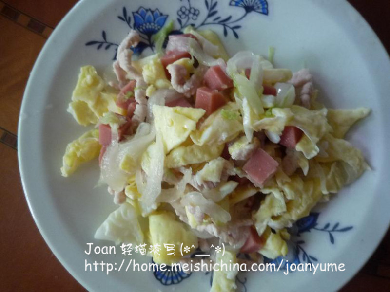 Steps for Cooking Ham and Egg Roll