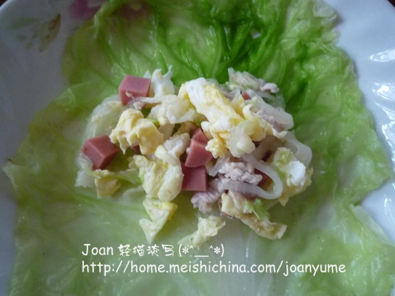 Steps for Cooking Ham and Egg Roll