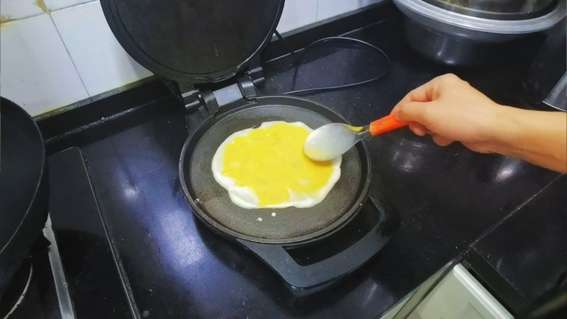 Milky Egg Pancake Making Steps