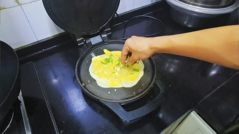 Milky Egg Pancake Making Steps