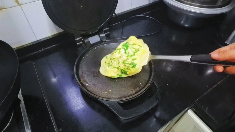 Milky Egg Pancake Making Steps