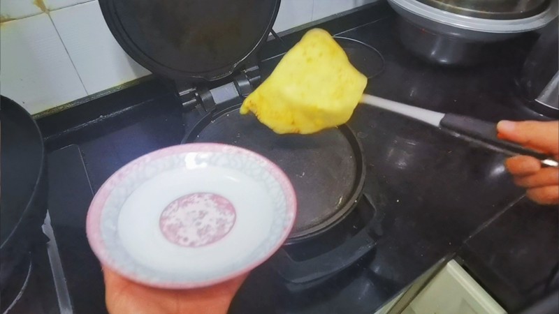 Milky Egg Pancake Making Steps