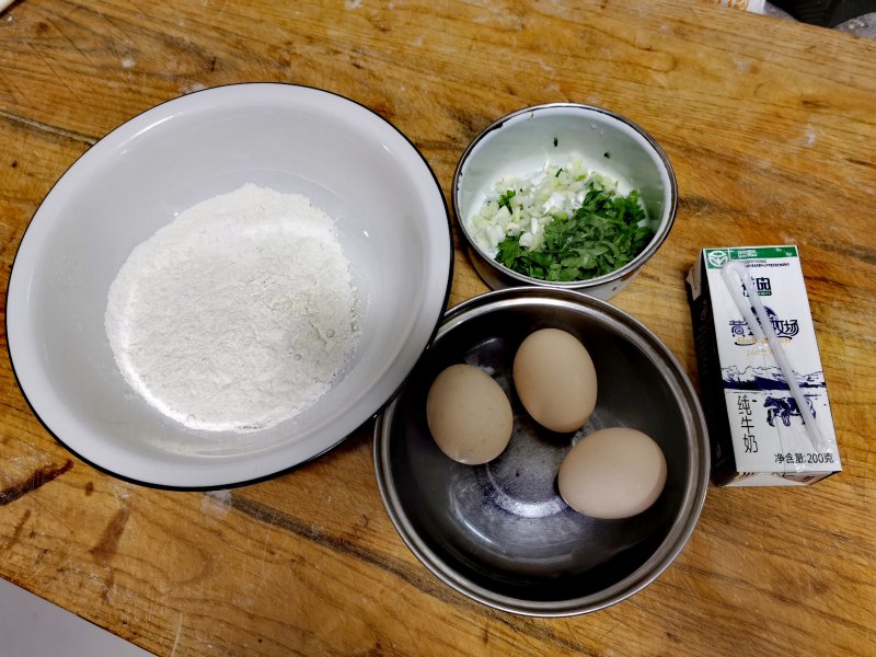 Milky Egg Pancake Making Steps