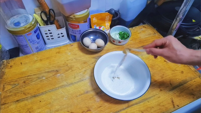 Milky Egg Pancake Making Steps