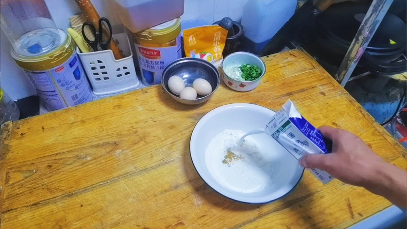 Milky Egg Pancake Making Steps