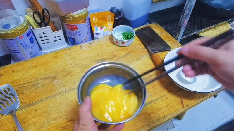 Milky Egg Pancake Making Steps