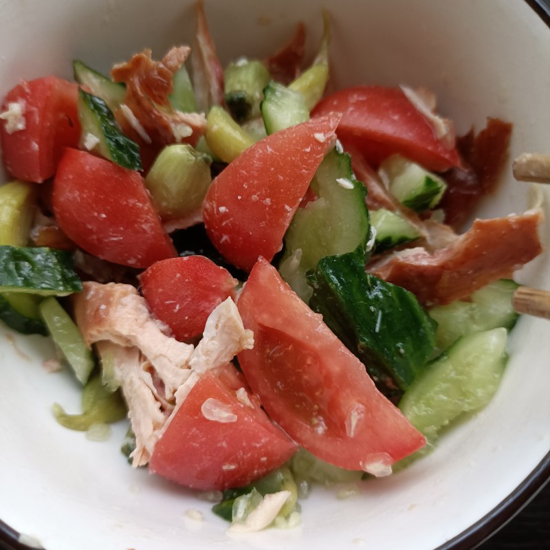 Steps to Make Cucumber and Smoked Chicken Salad