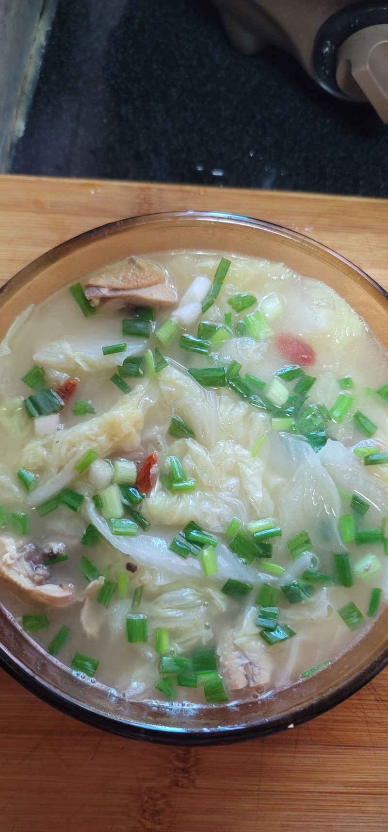 Steps for Making Salted Chicken and Chinese Cabbage Soup