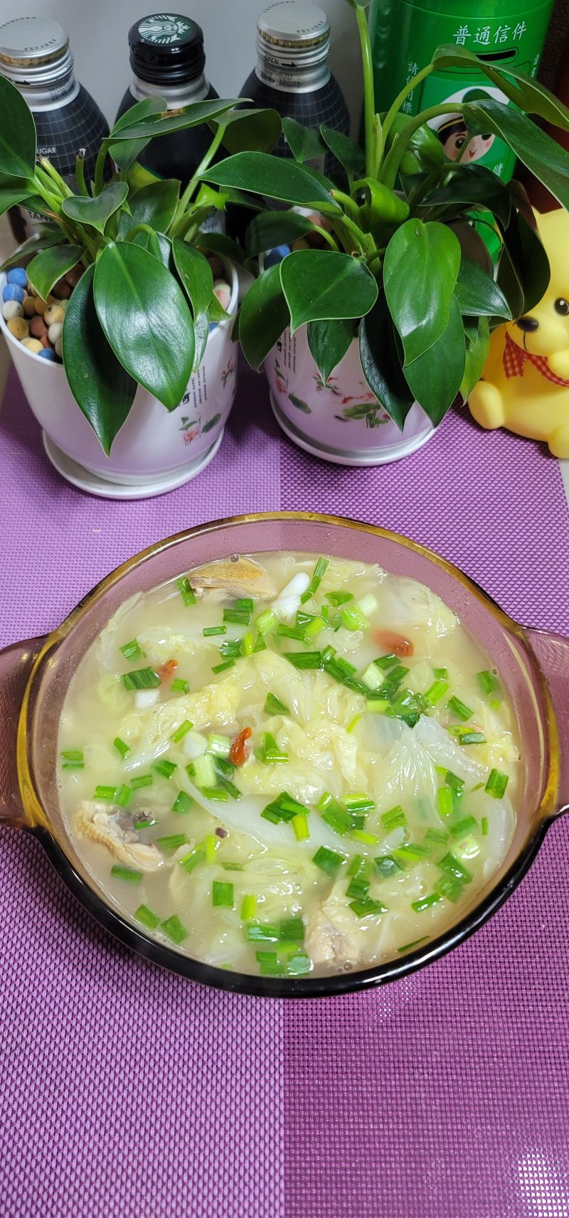 Steps for Making Salted Chicken and Chinese Cabbage Soup