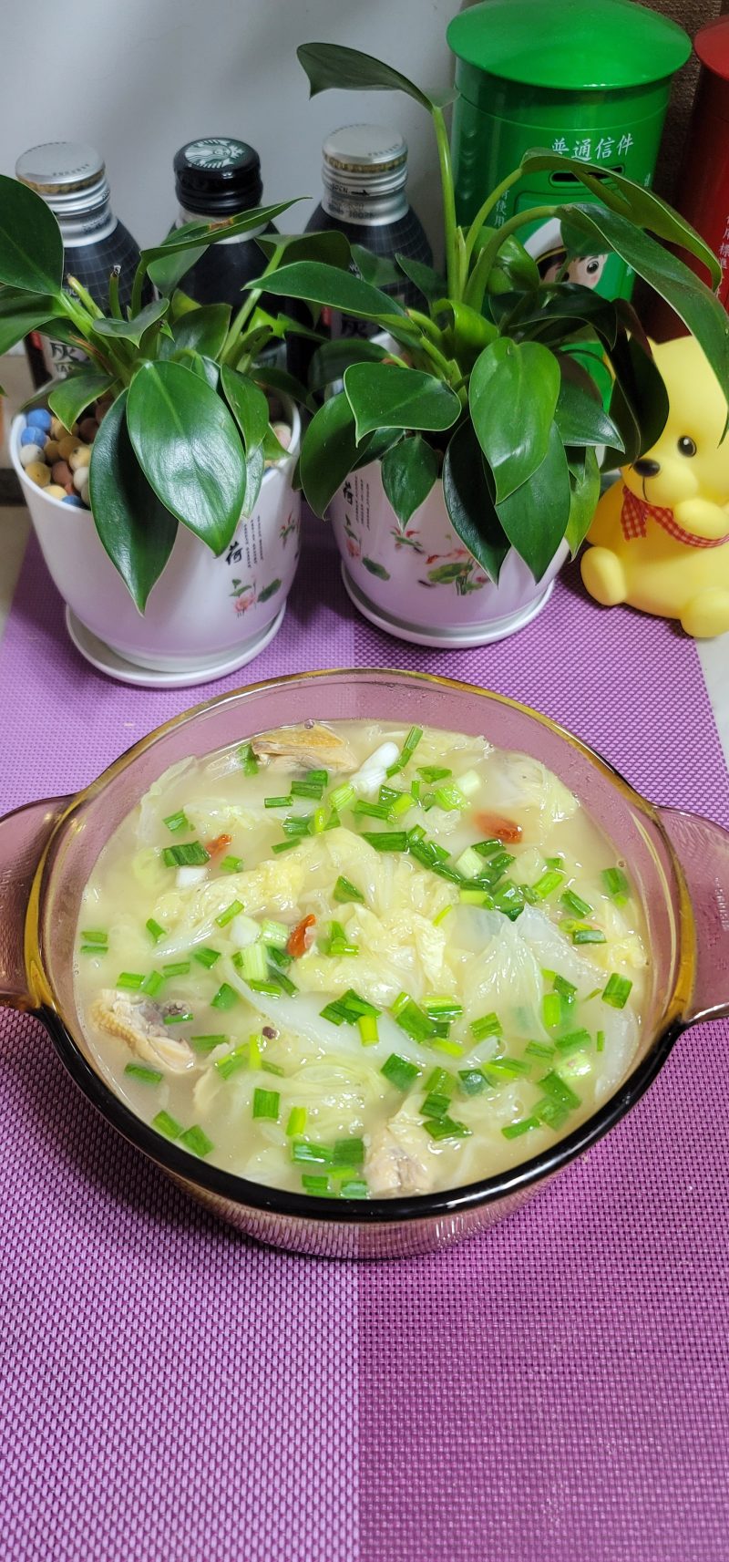 Steps for Making Salted Chicken and Chinese Cabbage Soup