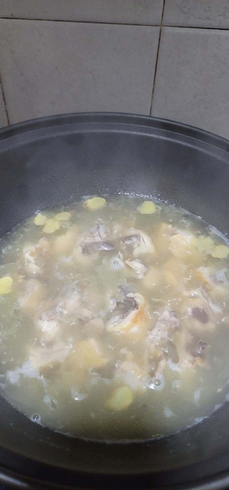 Steps for Making Salted Chicken and Chinese Cabbage Soup