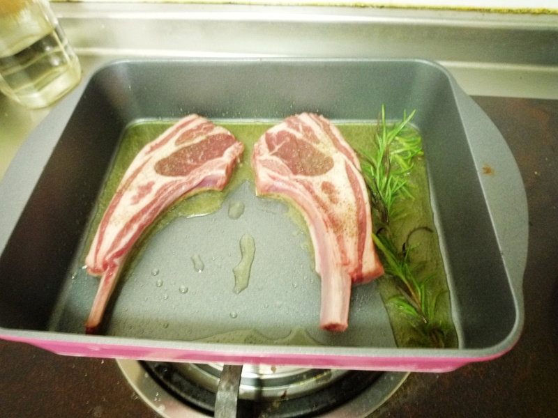 Steps for Making French Rack of Lamb with Vegetable Salad