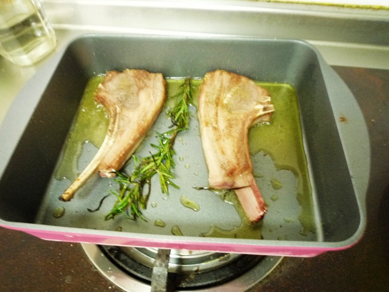 Steps for Making French Rack of Lamb with Vegetable Salad