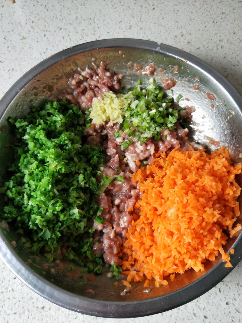 Rainbow Dumplings Making Steps