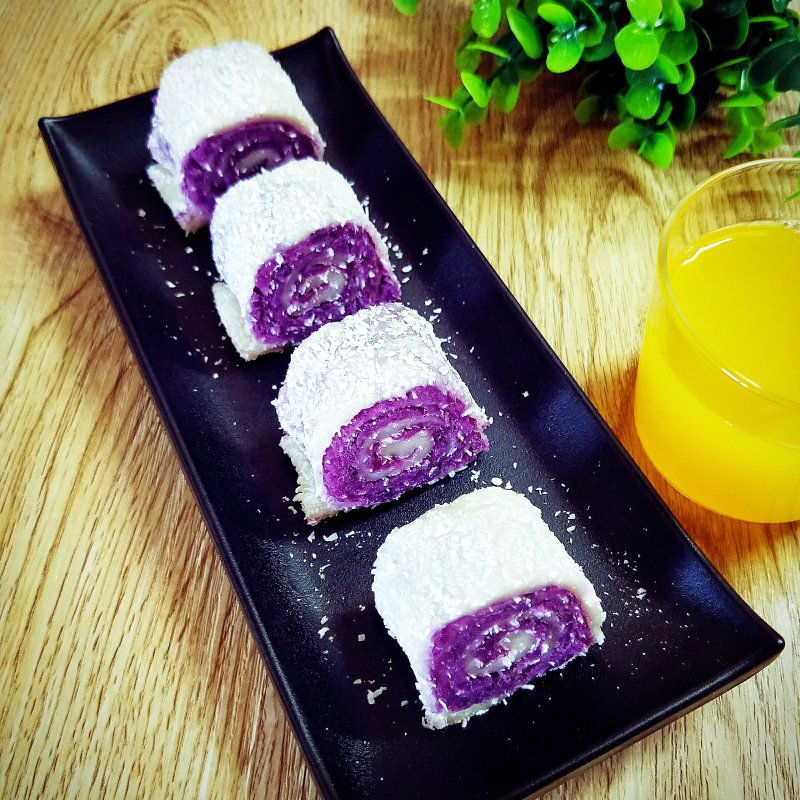 Sticky Rice Purple Sweet Potato Cake