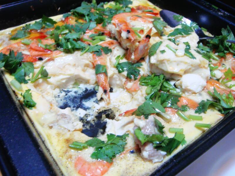 Shrimp and Egg Tofu Bake Step by Step