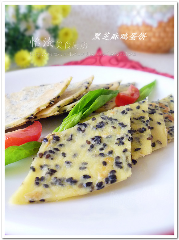 【Easy Pancake Recipes】Black Sesame Egg Pancake