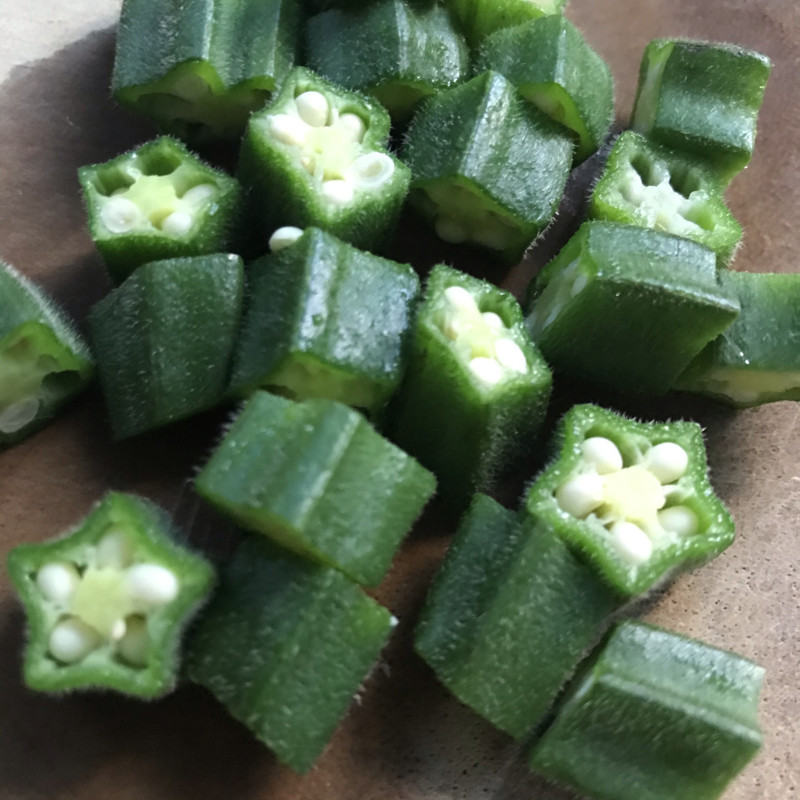 Steps for Making Okra and Egg Wonton