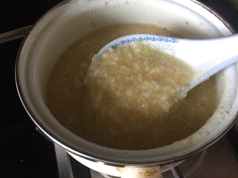 Corn Oatmeal Porridge Cooking Steps