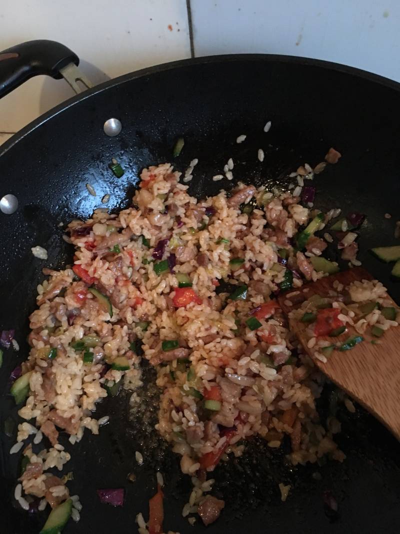 Omelette Rice Cooking Steps