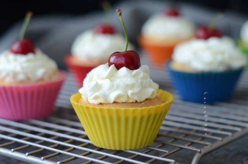 Cherry Cream Cupcake