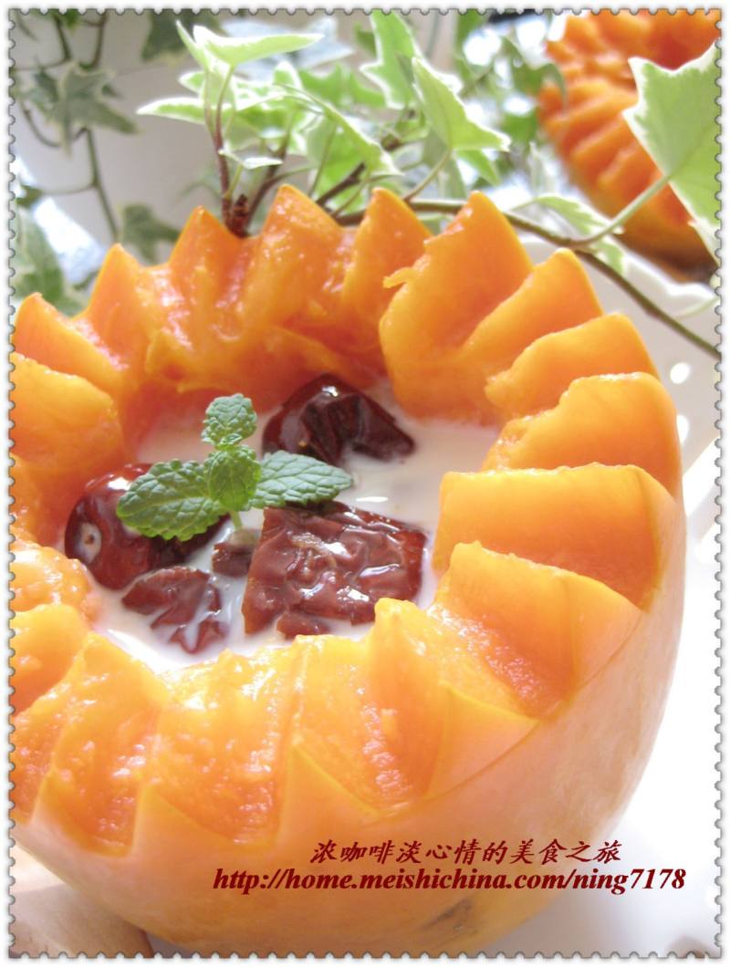 Whitening and Moisturizing Sugar Water - Red Date Papaya Stewed Fresh Milk